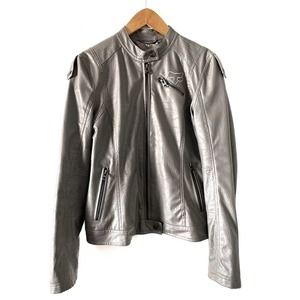 Fox Racing Grey Faux Leather Jacket